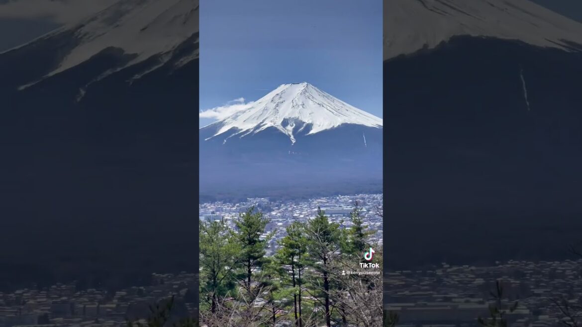 Spectacular View of Mt. Fuji, Japan 🇯🇵 #mtfuji #japan #yamanashi #chureitopagoda #beautifulview