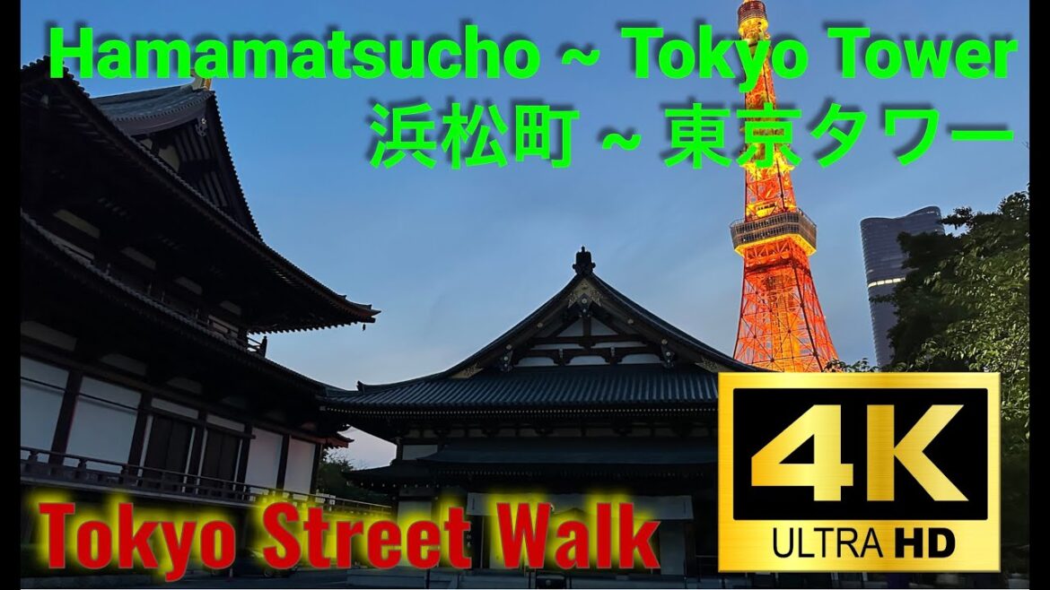 Hamamatsu-cho ~ Tokyo Tower / Inside Yamanote / Tokyo Street Walk [4K HDR 60fps] ~retake in daytime~