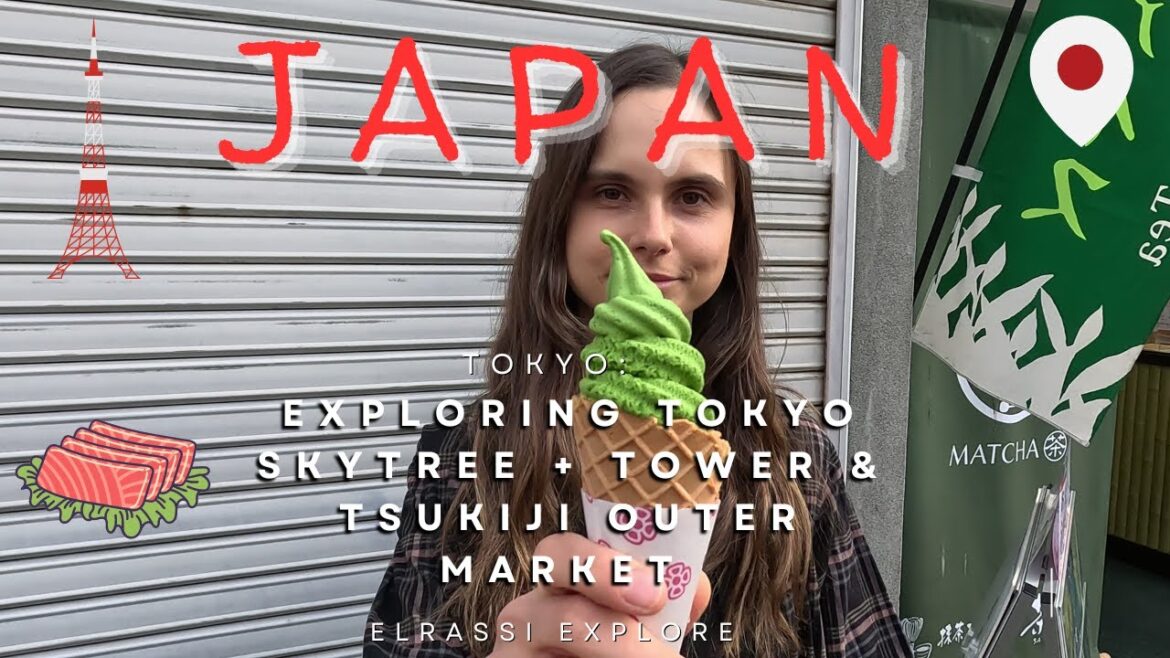 TOKYO Skytree + Tower & Tsukiji Outer Market - Japan Travel Vlog 🇯🇵