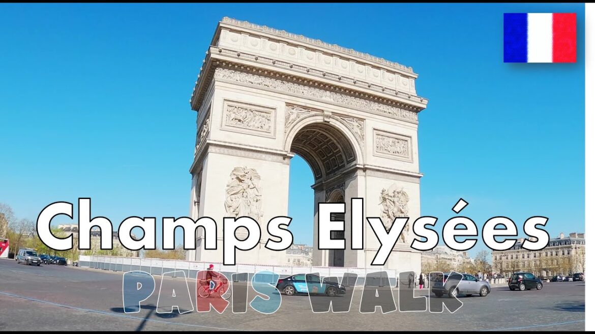 Paris Walking Tour, ! Champs Elysees,  Arc de Triomphe 🇨🇵 Walking Tour, Paris, France.