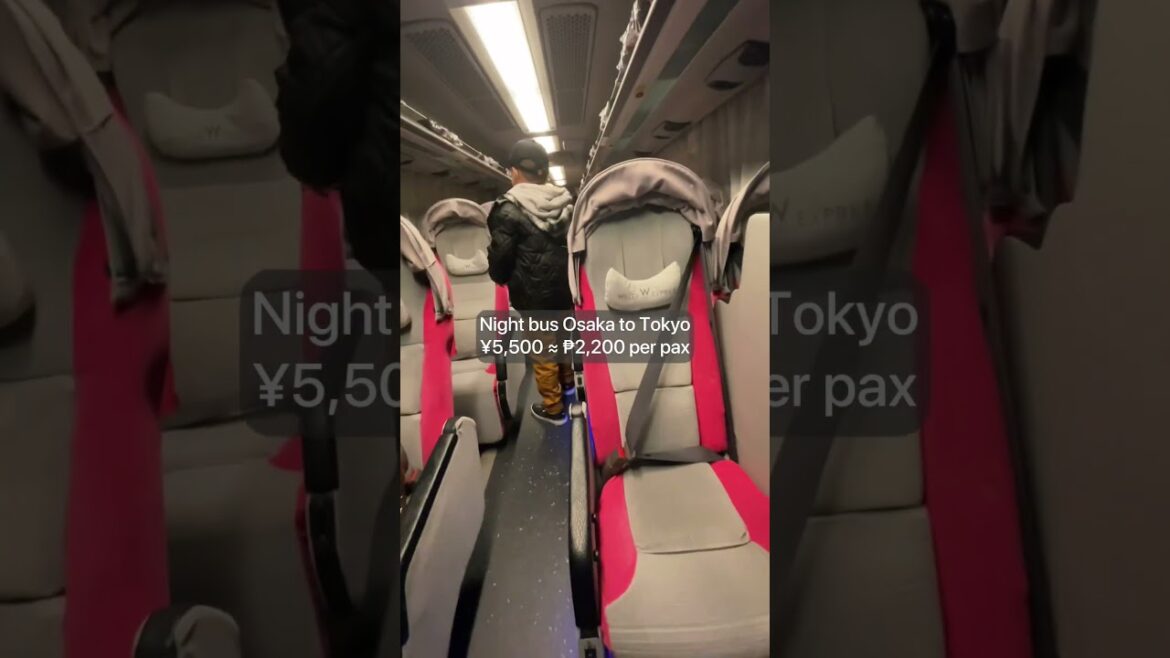 Night bus Osaka to Tokyo by Willer Express #japantraveltips #traveljapan #japantravelguide