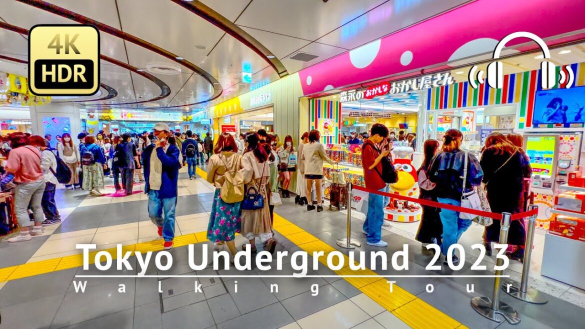Tokyo Underground 2023 Walking Tour - Tokyo Japan [4K/HDR/Binaural]