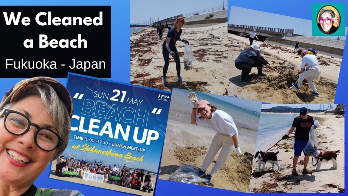 Japan Beach Clean-Up #trashtag - Community Volunteer Group Fukuoka For Sustainability #ffs