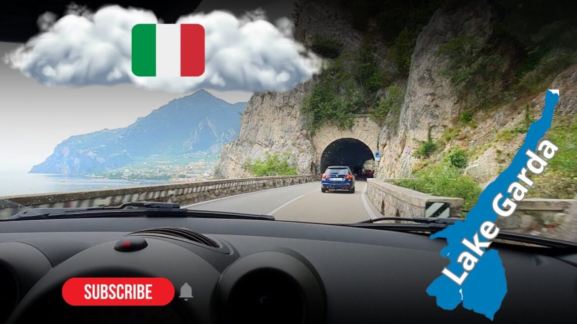 Rainy day in Italy, driving from Nago Torbole to Gargnano Lake Garda in 4K Rainy day in Italy, driving from Nago Torbole to Gargnano Lake Garda in 4K