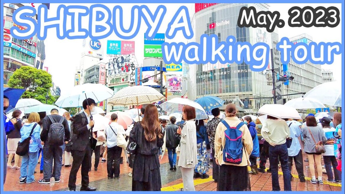 walk in Shibuya on rainy day walk in Shibuya on rainy day