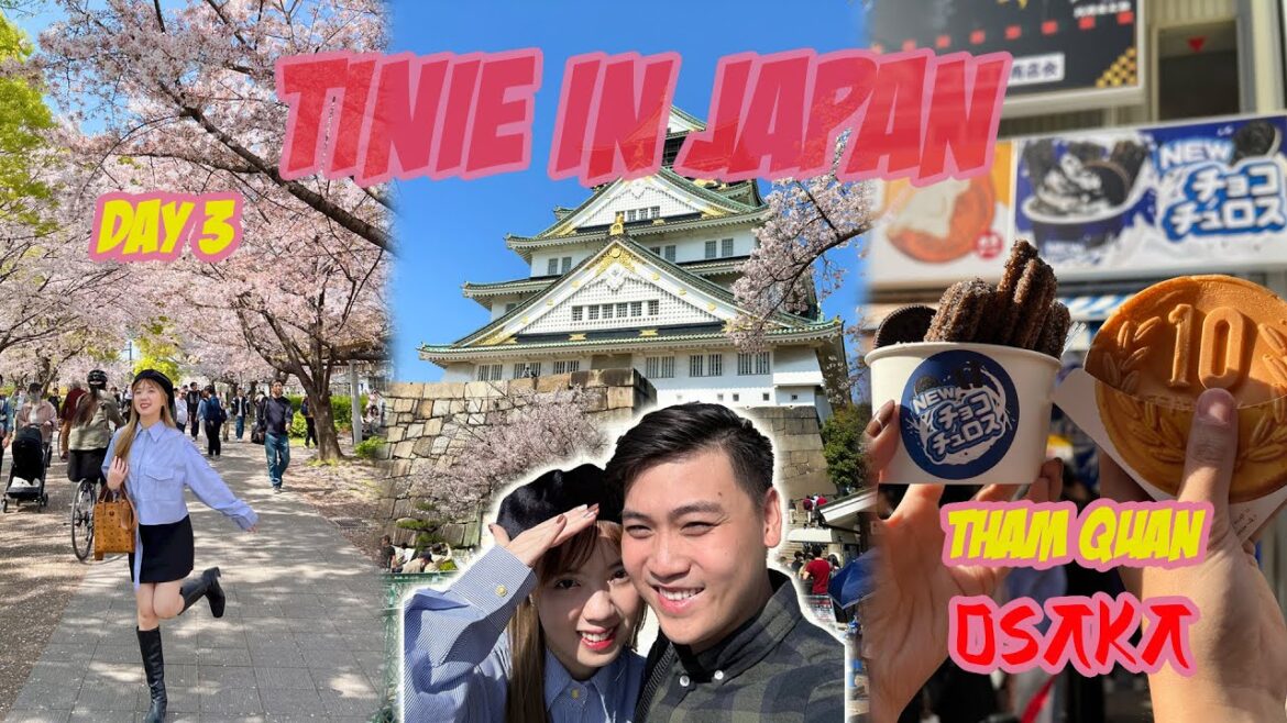 TINIE IN JAPAN 🎌| Ngày 3 - Một ngày ở Osaka (Thành Osaka, Phố Dotonbori, Onsen, Umeda Sky Buidling)