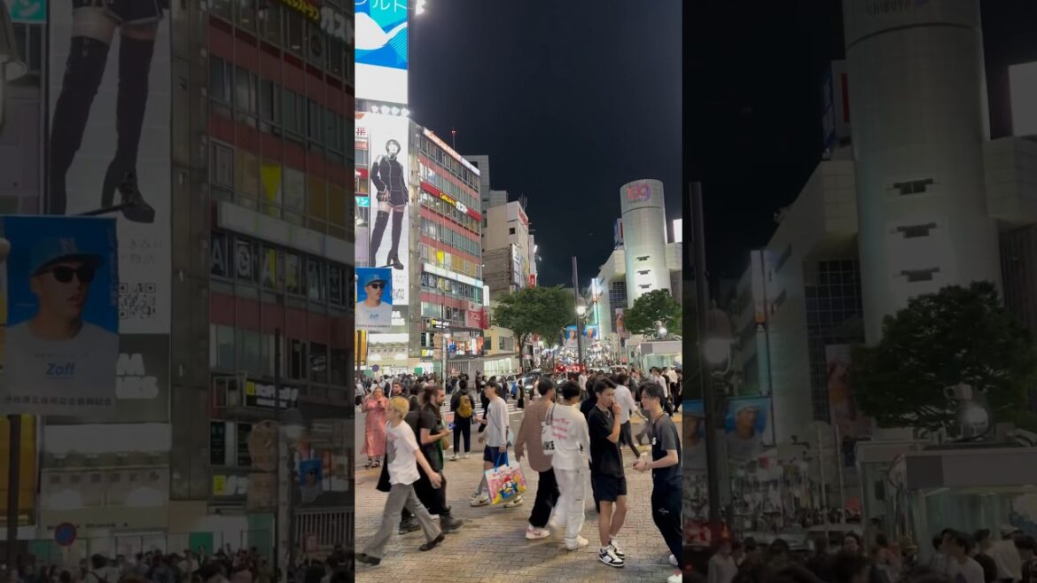 Late Night in Shibuya, Tokyo // 東京渋谷の夜景 #japan #shortsfeed #travel #shortsyoutube #walk #japanese