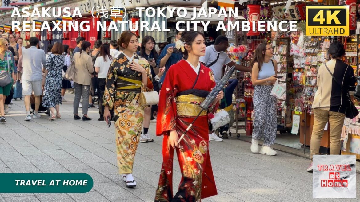 4k hdr japan travel | Walk in Asakusa（浅草）Tokyo japan |  Relaxing Natural City ambience