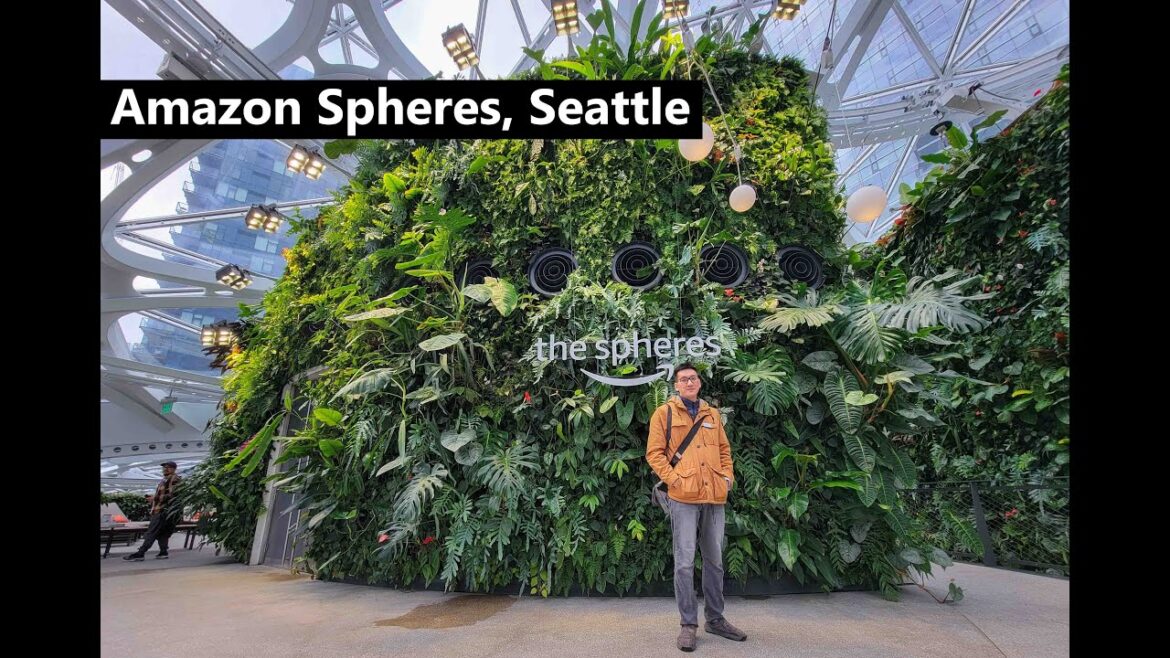 Amazon Spheres | St. James Cathedral | Seattle Monorail Amazon Spheres | St. James Cathedral | Seattle Monorail