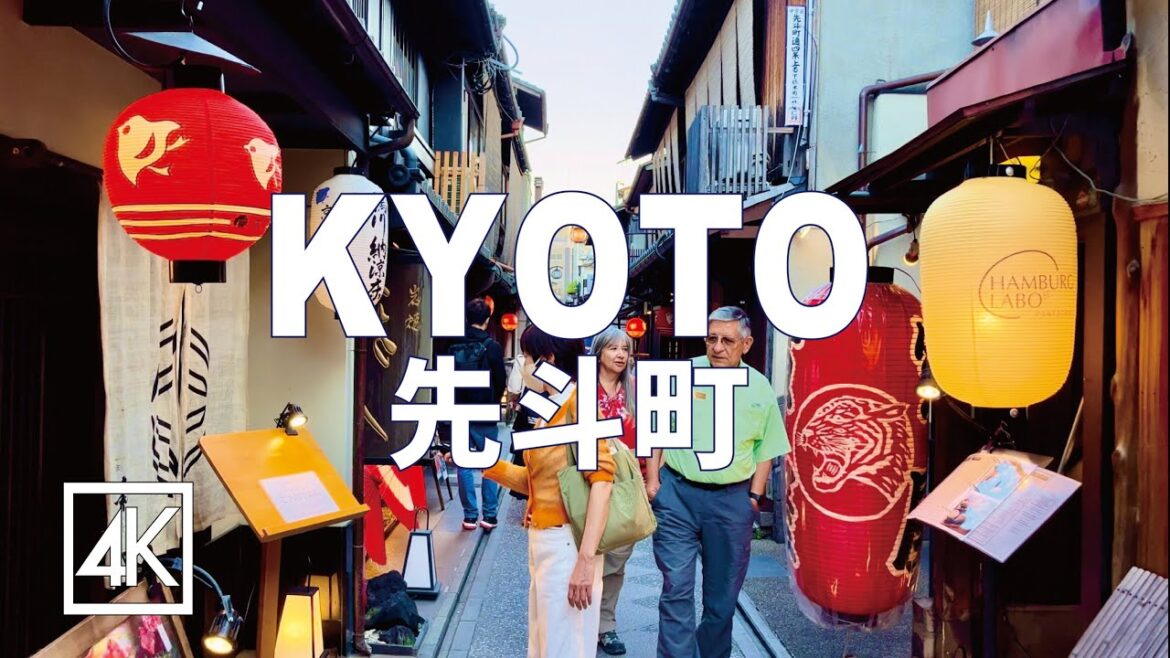 外国人観光客で大賑わい京都先斗町を散歩 [4K HDR] Walking around Kyoto Pontocho in the evening #kyoto #travel #4k