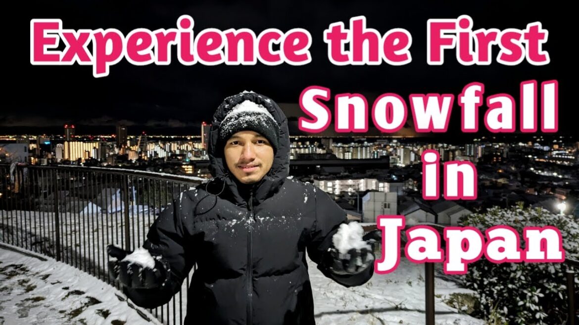 【4K】 First Snowfall Experience in Kobe City|Japan Winter Storm Snow Night Walk 2023|Japan Vlog