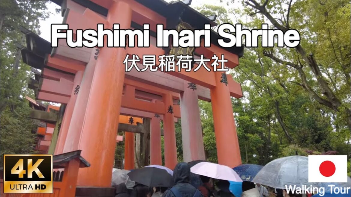 [4K] 🇯🇵 Fushimi Inari Shrine | Kyoto, Japan | Rainy Walking Tour | April 2023 #kyoto #japan
