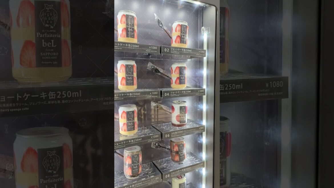 Tokyo's Canned Cake Vending Machine: Unique Dessert Experience | 東京の素晴らしい缶ケーキ自動販売機の発見