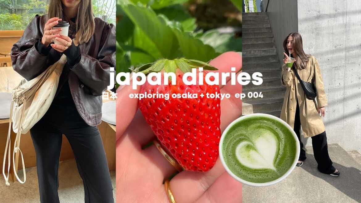 JAPAN DIARIES | Osaka + Tokyo, strawberry picking, thrift haul, karaoke, cutting hair & Teamlab! 🍓🇯🇵