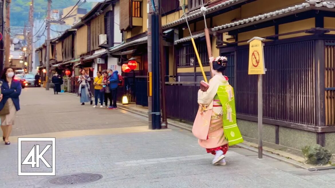 舞妓さん見物に観光客で賑わう京都祇園を散歩 4K HDR #kyoto #gion #舞妓