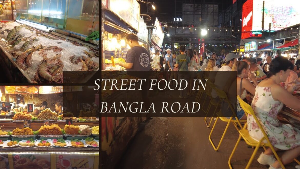 Walking in Bangla Road | Street Food Phuket - Thailand | Singha