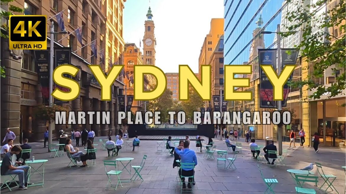 [4K] WALKING SYDNEY CBD MARTIN PLACE TO BARANGAROO | 🇦🇺 SYDNEY AUSTRALIA