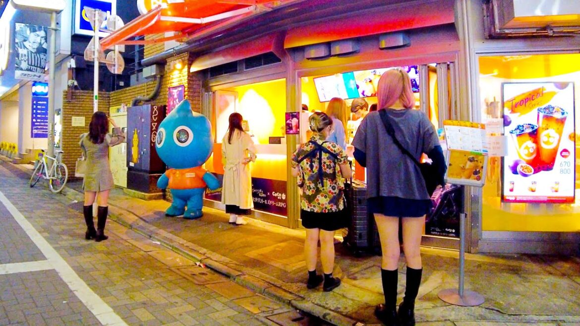 Shibuya in Tokyo 🐶🍻 Sweet night scent ♪💖4K ASMR non-stop 1 hour 01 minutes