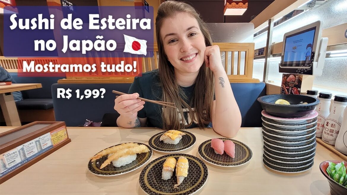 Como é um Sushi de Esteira no Japão? Em detalhes! 🇯🇵 #japão #sushi Como é um Sushi de Esteira no Japão? Em detalhes! 🇯🇵 #japão #sushi