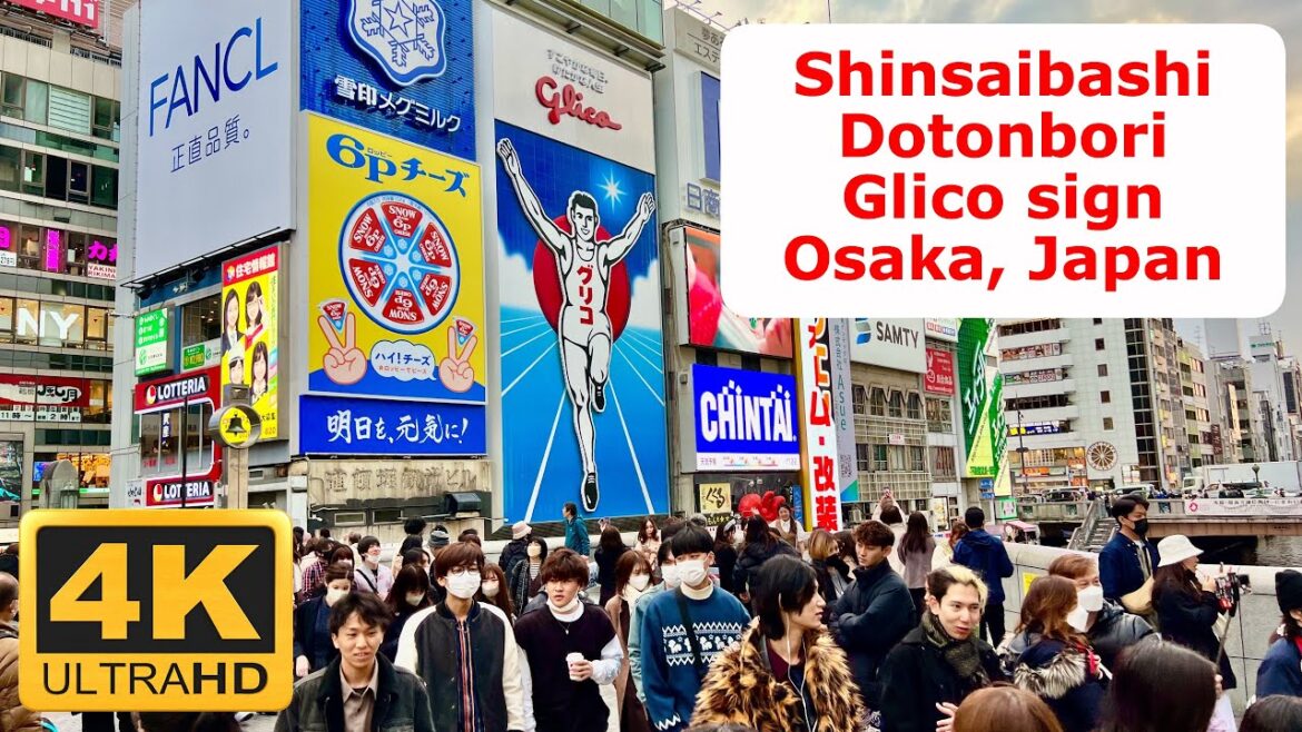 Walk Shinsaibashi, Dotonbori, Osaka, Japan (2023, 20mins)
