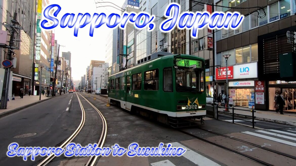 Walking in Hokkaido, Japan. Walk to Susukino from Sapporo Railway Station. ORANGE ua