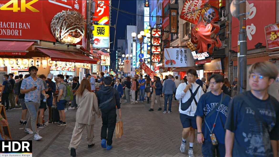 Walking Around the Vibrant Nightlife of Dotonbori - Osaka 2023 [4K HDR]