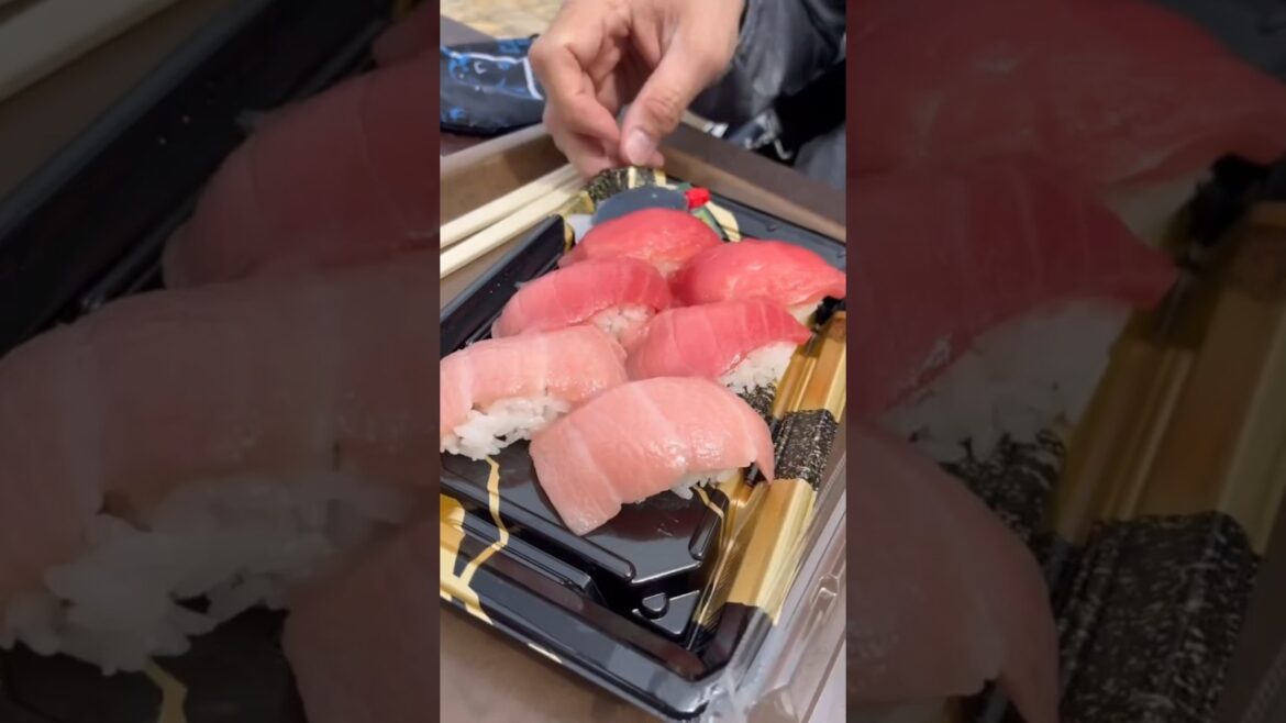 Eating sushi in Japan #shorts