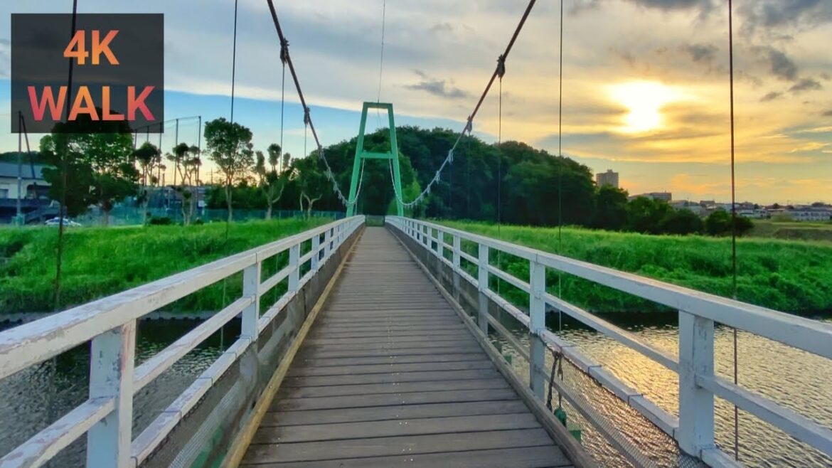 [4K Walk] Riverside Evening Walk | Shin river Chiba near Tokyo | 千葉 日本 | Japan Walk TV together