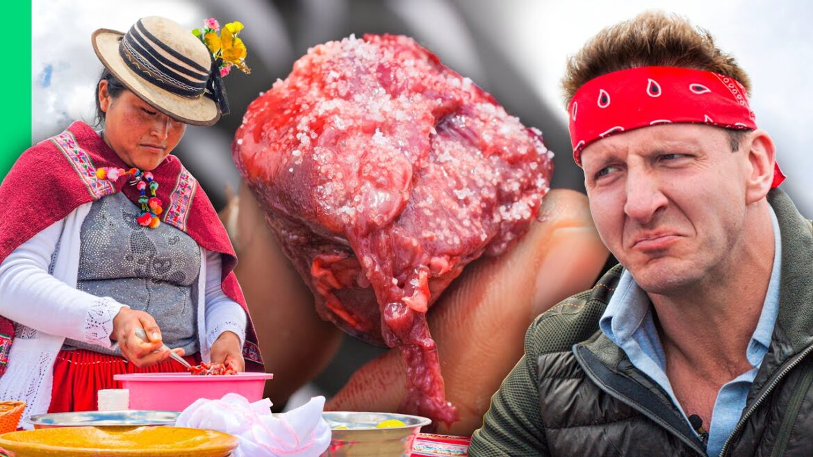 Raw Alpaca Kidney!! Peru’s Extreme Mountain Food!!
