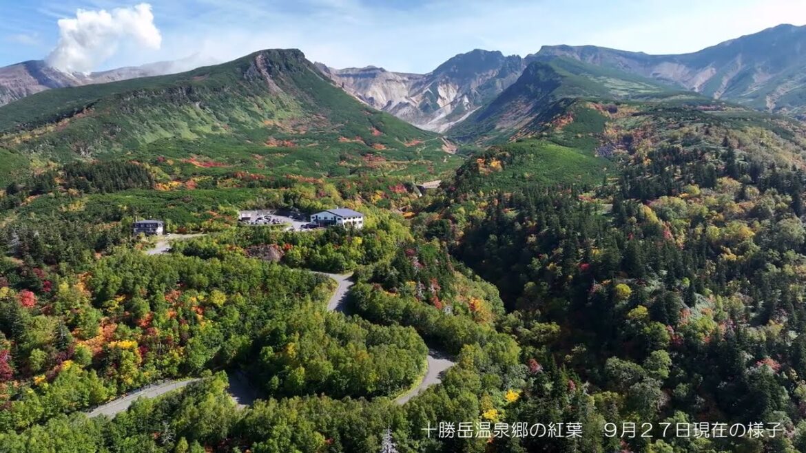 【 Mavic 3 cine 】十勝岳温泉郷の紅葉 2022  Autumn leaves of Tokachidake hot spring village