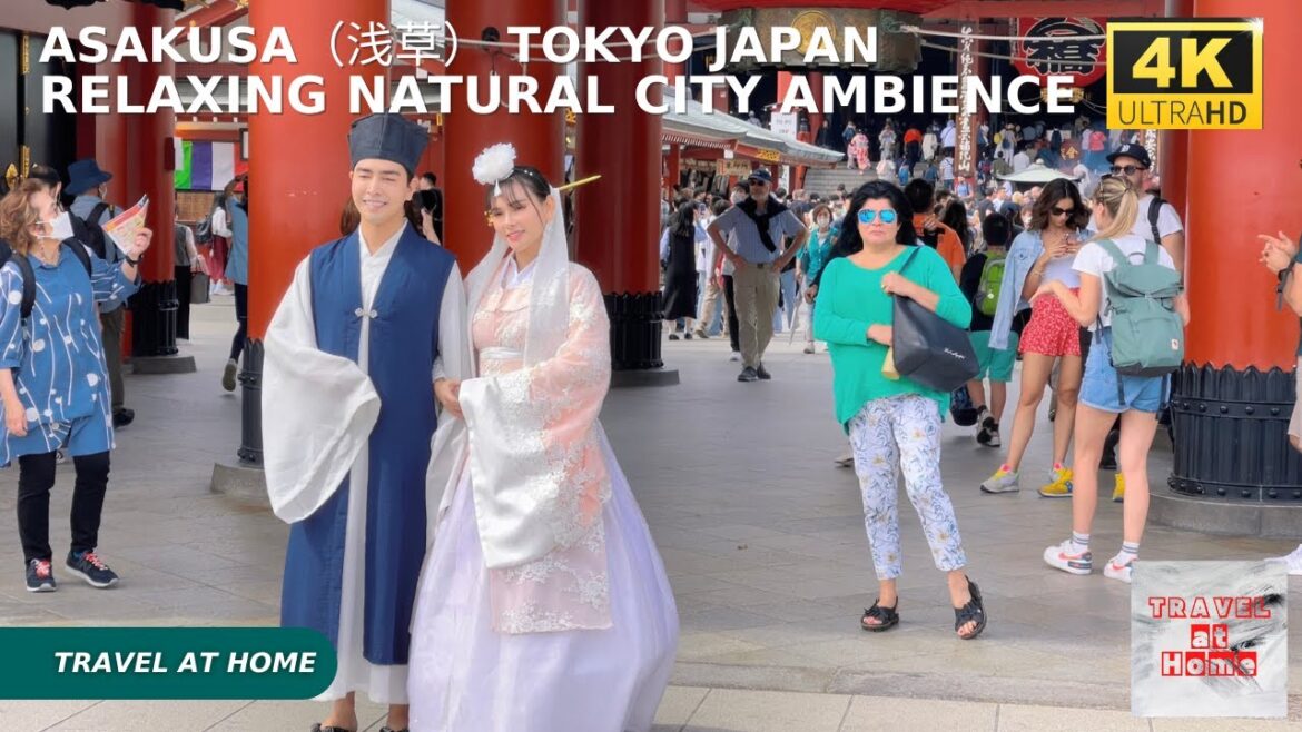 4k hdr japan travel | Walk in Asakusa（浅草）Tokyo japan |  Relaxing Natural City ambience