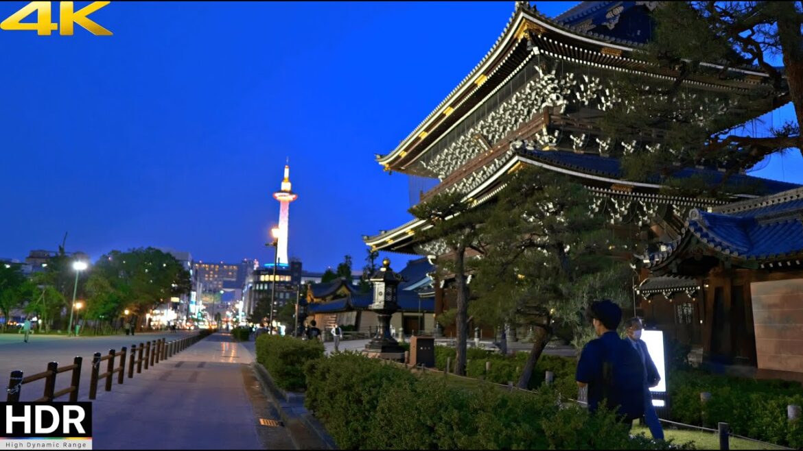 Night Walk from Kyoto Station to Shijo - Kyoto Downtown May 2023 [4K HDR]
