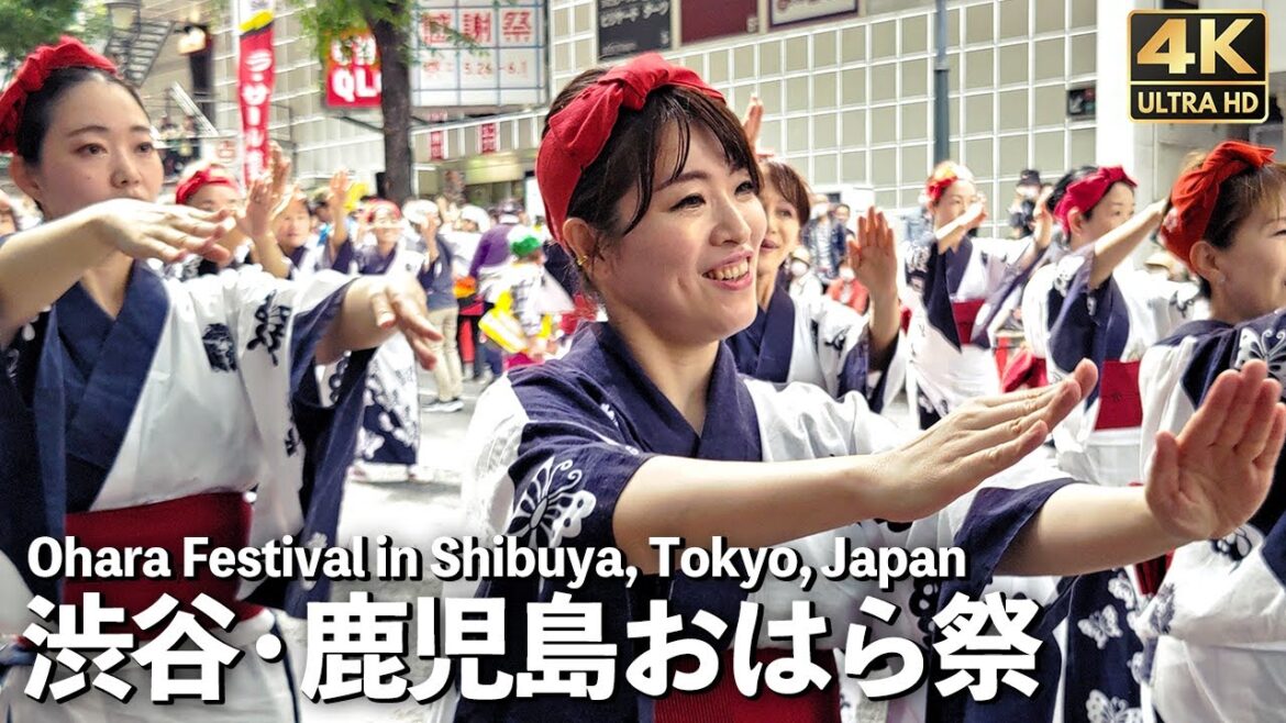 [4K]🇯🇵 渋谷の街で踊りまくる 第26回 渋谷・鹿児島おはら祭 / Japanese Dancing in the streets of Shibuya, Tokyo, Japan.
