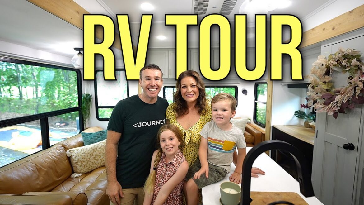 Tour Our FULLY REMODELED 5th Wheel for RV Living (w/ a Family of 4!)