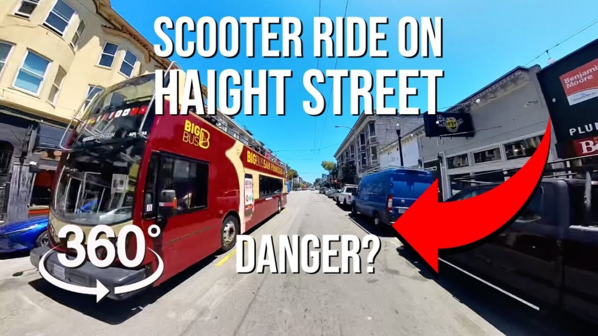 [4K 360] Touring with a Honda Scooter on Haight Street, San Francisco - Insta360