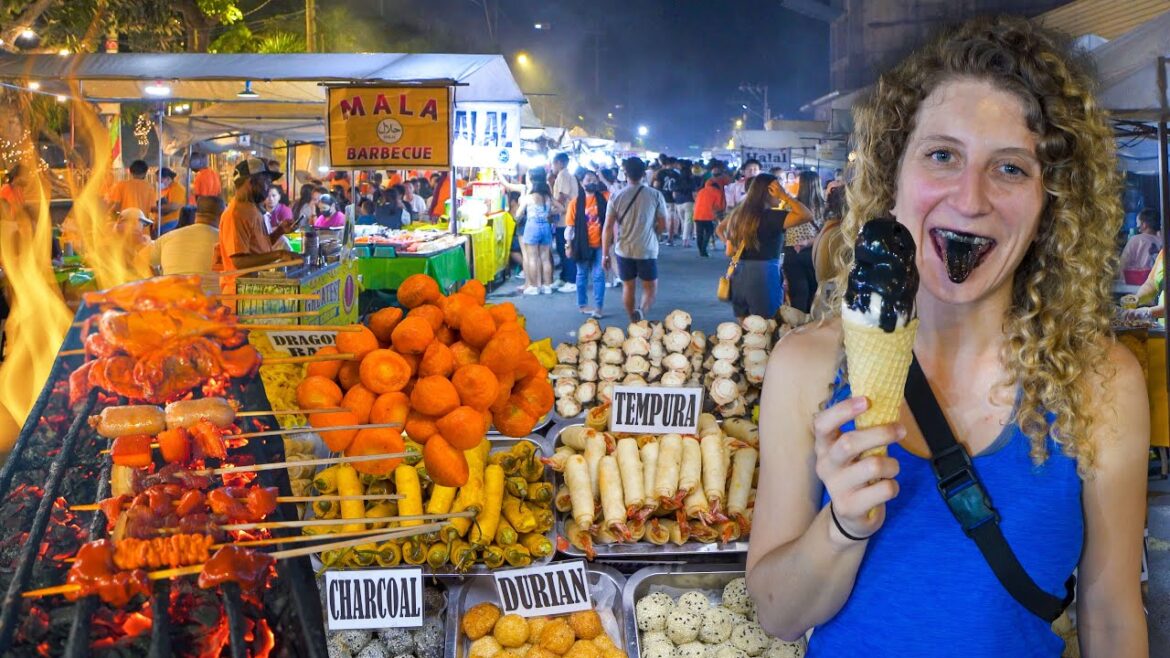 CHEAP Filipino Street Food at Roxas Night Market! CHARCOAL ICE CREAM + ISAW, DAVAO CITY PHILIPPINES CHEAP Filipino Street Food at Roxas Night Market! CHARCOAL ICE CREAM + ISAW, DAVAO CITY PHILIPPINES