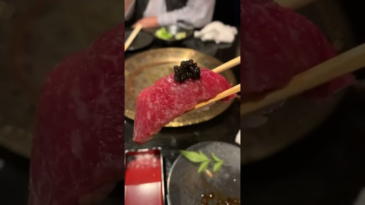 Wagyu Sushi with Caviar | KOBE, Japan
