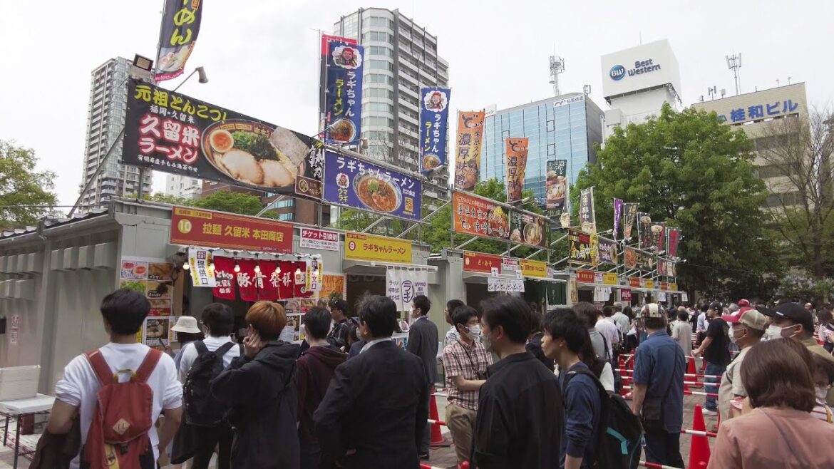 【4K】札幌ラーメンショー2023 第1幕 散策 | 日本 北海道 札幌 中央区 大通公園【Binaural ASMR】