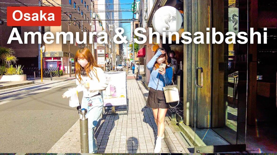 【Osaka 💖】Walk Japan - Amerikamura walk from Shinsai-bashi St【4K】오사카 โอซาก้า