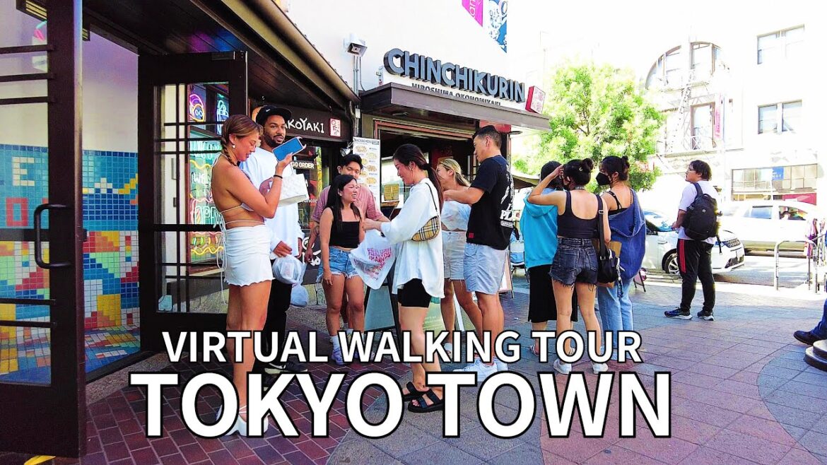 [4K] TOKYO TOWN - Walking Virtual tour of downtown Little Tokyo, Los Angeles, USA - 4K UHD