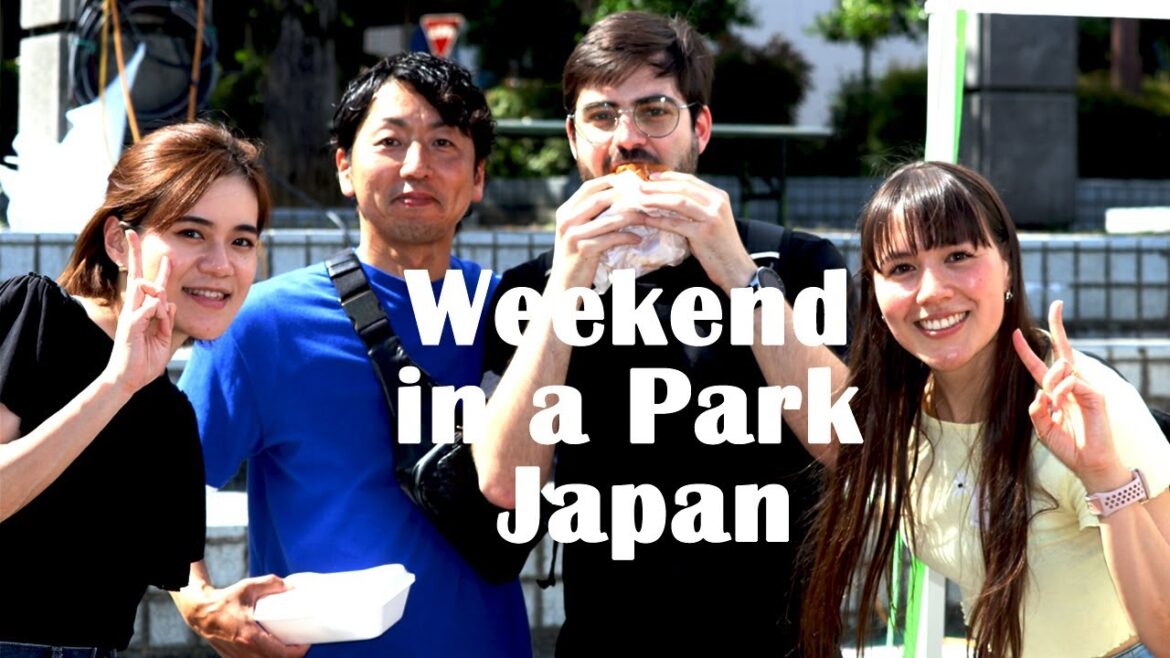 Weekend joy in a Park in Japan