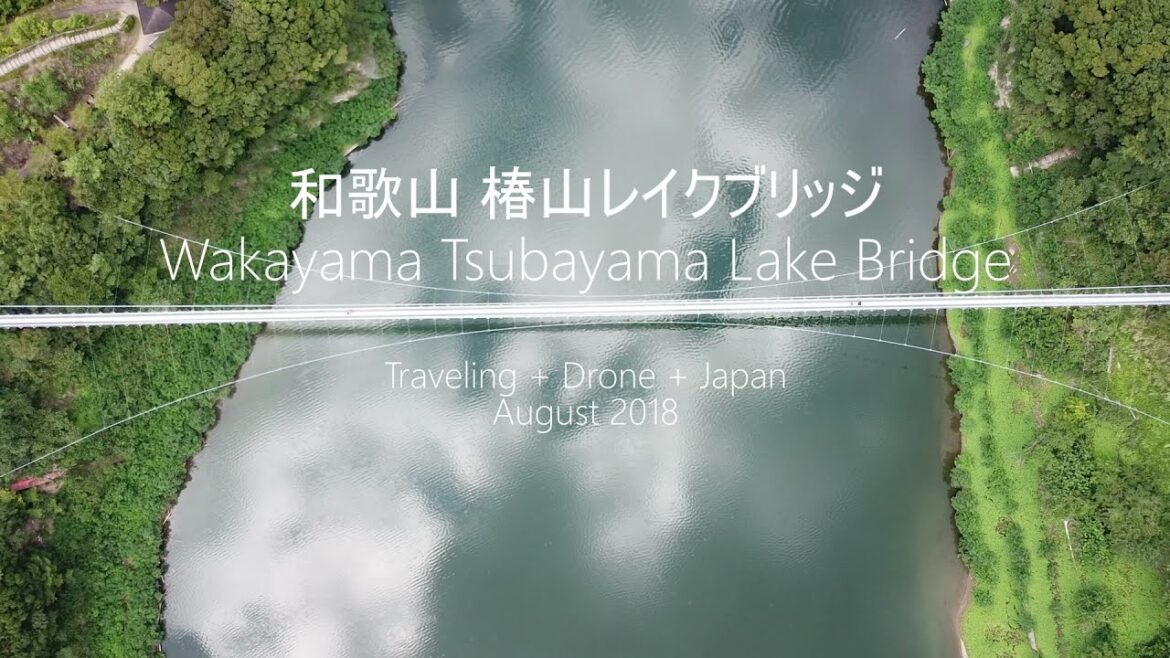 【絶景ドローン旅】和歌山 椿山レイクブリッジ ドローン空撮動画　Wakayama Tsubayama Lake Bridge in Japan
