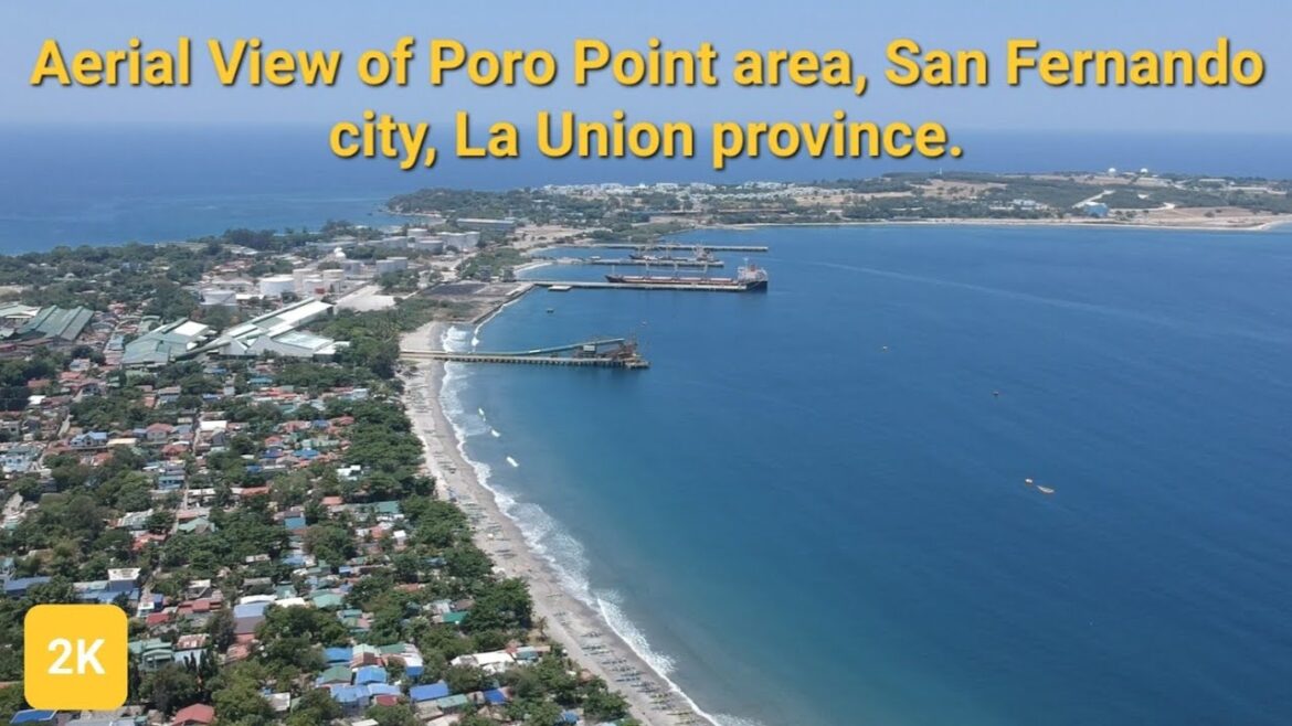 Aerial View of Poro Point area, San Fernando city, La Union province. Aerial View of Poro Point area, San Fernando city, La Union province.