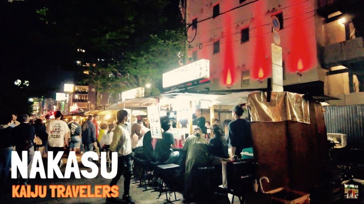 【🇯🇵4K】博多は中洲の屋台通りの夜散歩【Nakasu in Japan】