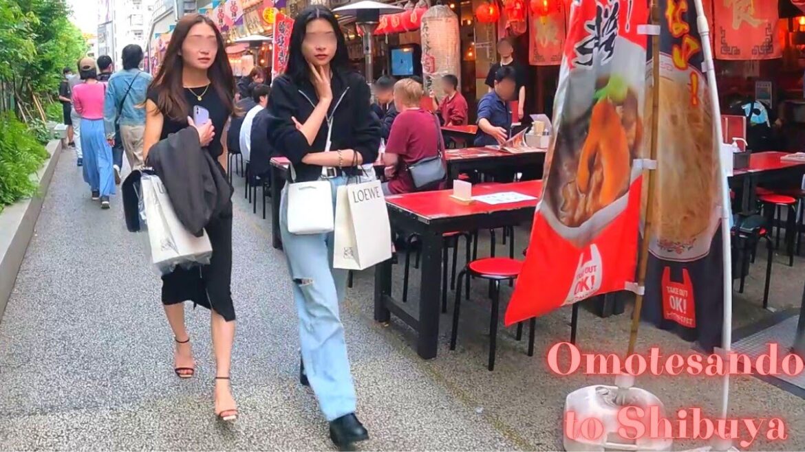 Omotesando to Shibuya Tokyo, in Japan walking tour. 【4K】5.2023-30