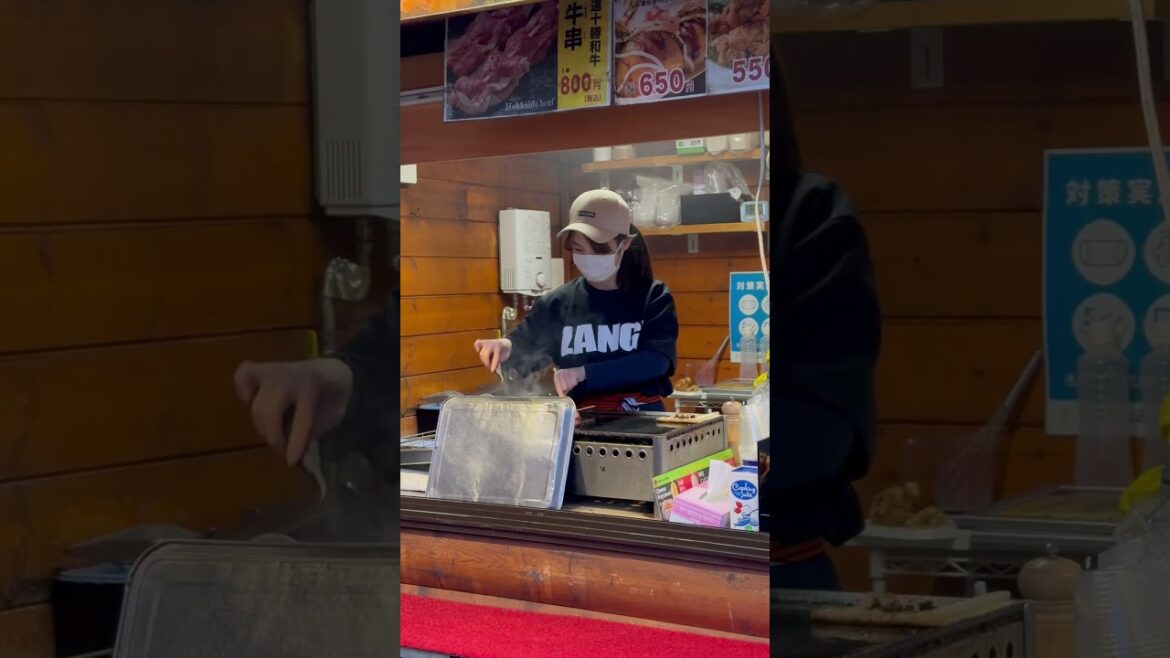 Street Food - Hokkaido Grilled Skewers | 唐揚げ 😋🇯🇵 #streetfood #japan