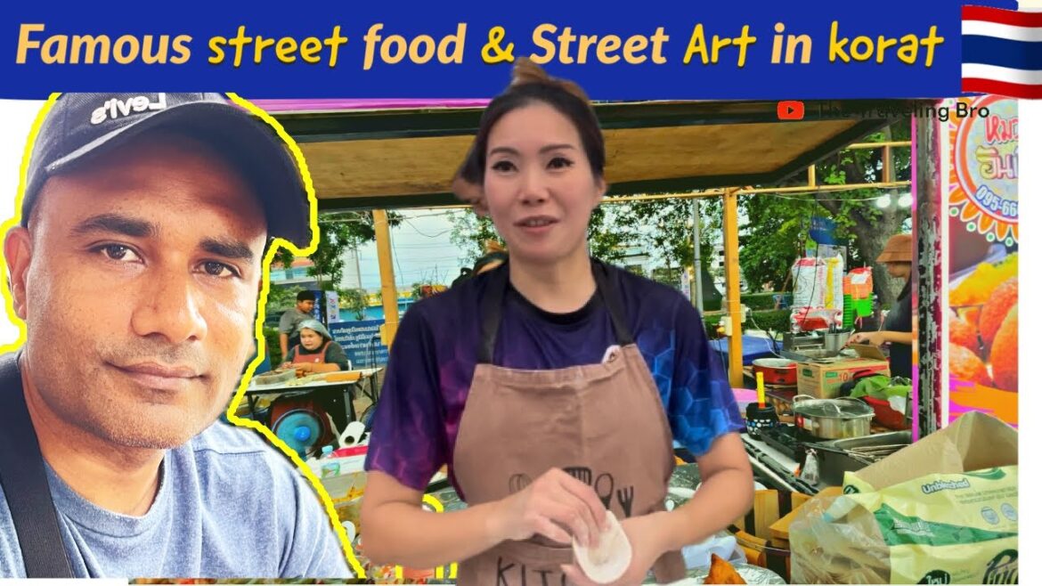 Thailand Korat, Beautiful Thai Lady selling Street food| Saturday Evening Market at korat,Thailand