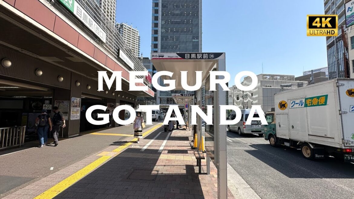 [4K] MEGURO→GOTANDA in Tokyo 🐧 Nonstop Walking Tour / 目黒から五反田 散歩