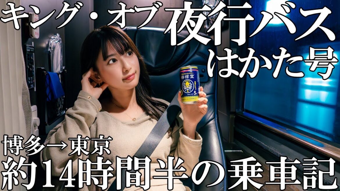 【日本最長バス】完全個室シートで14時間半を快適に移動【夜行バス】／Longest Bus Travel 14.5 hours in a completely private room
