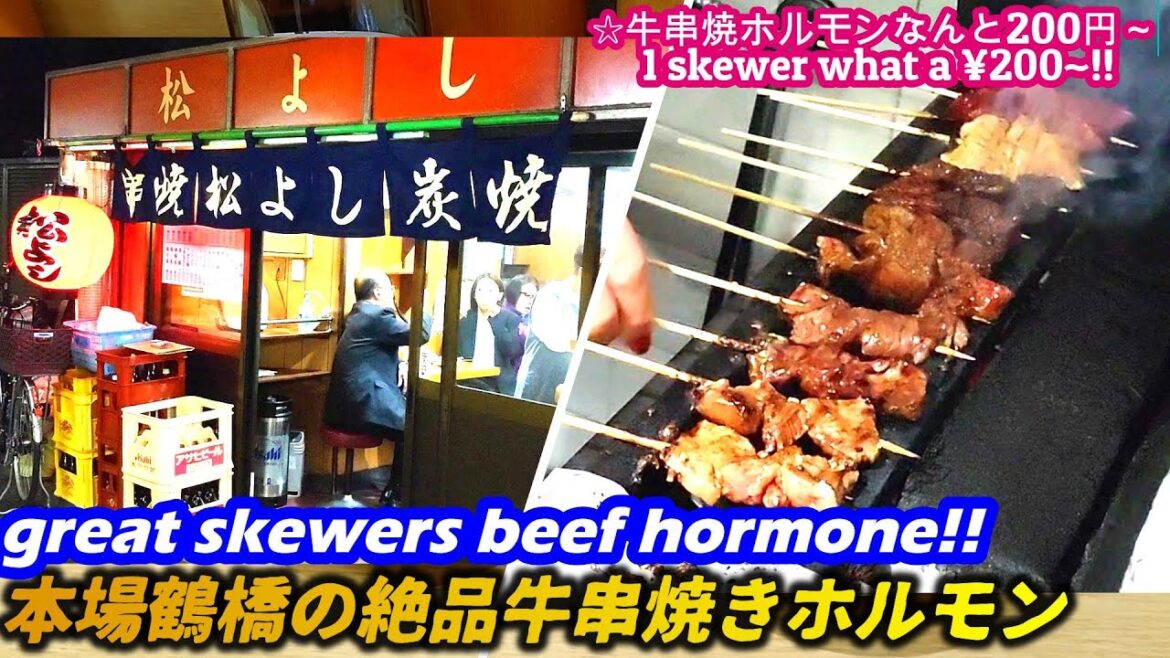 【激安!!本場牛串焼きホルモンが最高やった!!鶴橋】松よし MATSUYOSHI grilled skewers hormone japanese street food 焼肉 焼鳥 せんべろ 【激安!!本場牛串焼きホルモンが最高やった!!鶴橋】松よし MATSUYOSHI grilled skewers hormone japanese street food 焼肉 焼鳥 せんべろ